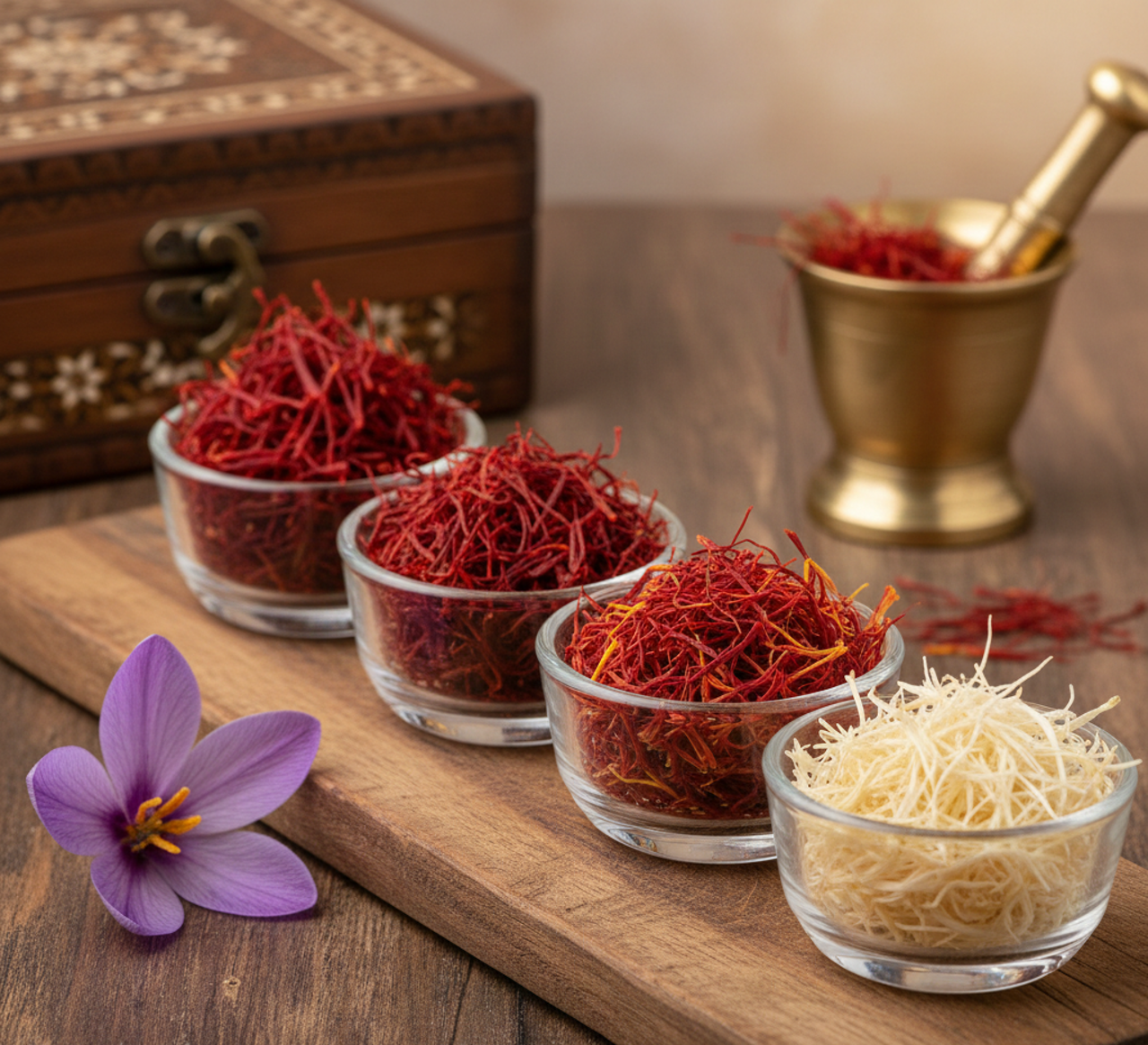 راهنمای جامع شناخت انواع زعفران؛ از نگین و سرگل تا پوشال